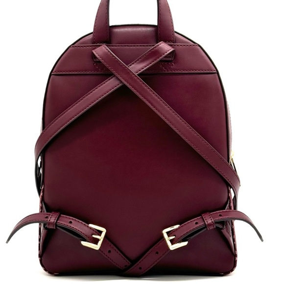 Michael Kors Jaycee Medium Zip Pocket Backpack Ox Blood Multi - Picture 5 of 12